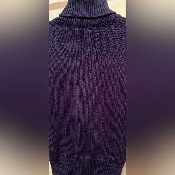 Ralph Lauren Purple Label Collection Deep 
Navy Blue Turtleneck Sweater Knit - Picture 3 of 11